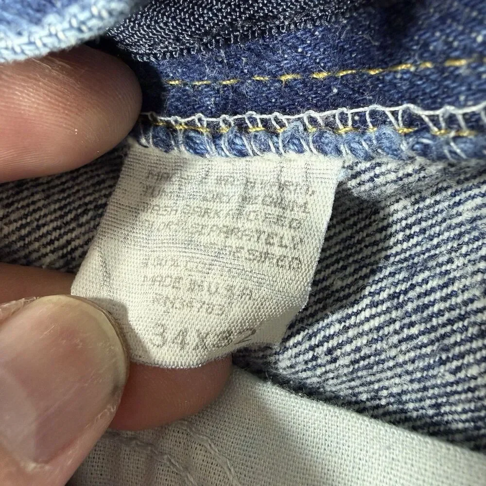 Vintage 90s Lee Riders Jeans Mens 34x32 Union Made In USA Blue Denim Workwear